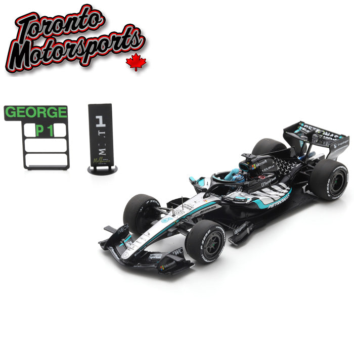 2026 Mercedes-AMG PETRONAS W17 #63 George Russell - WINNER Australia GP *w/ PIT BOARD* - 1:43 Scale by Spark #S9380