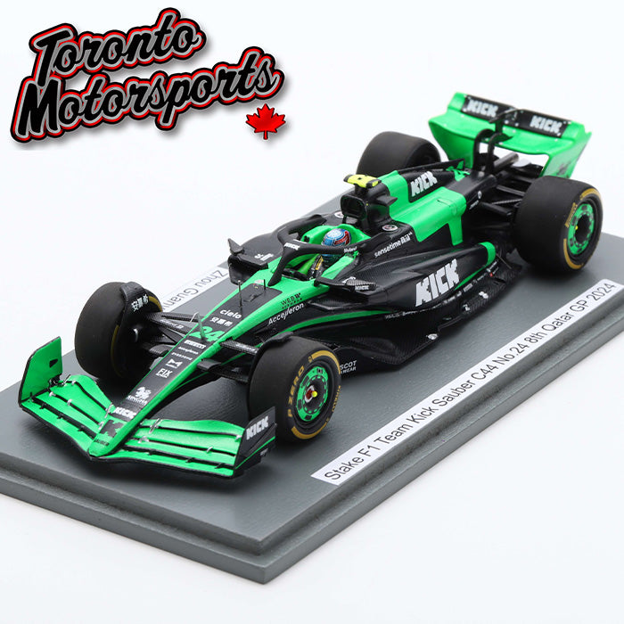 .2024 Stake F1 Team Kick Sauber C44 #24 Zhou Guanyu – 1st Point Qatar GP 1:43 Scale by Spark #SPA439544 (S9544)