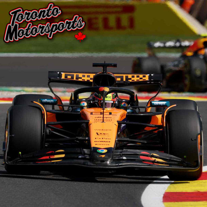 2025 McLaren MCL39 F1 #81 Oscar Piastri WINNER Belgian GP *W/ RAIN TYRES* 1:43 Scale by Spark #S9641