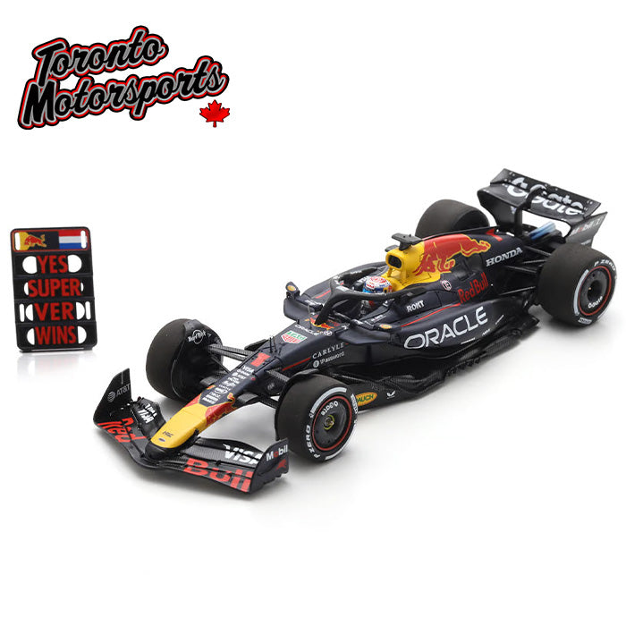 2025 Oracle Red Bull Racing #1 Max Verstappen Abu Dhabi GP WINNER - w/Pit Board 1:43 Scale by Spark #S9677
