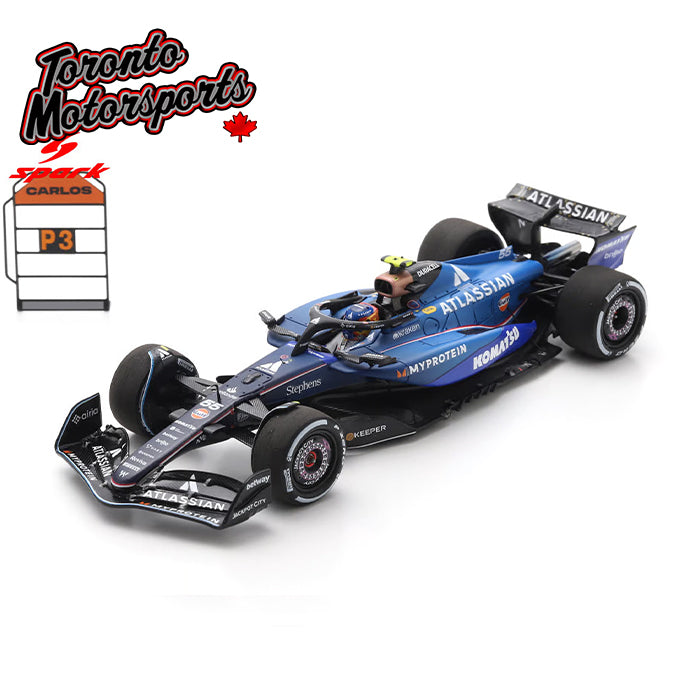 2025 Williams FW47 #55 Carlos Sainz - 3rd Qatar GP *w/ Pit Board* 1:43 Scale by Spark #S9683