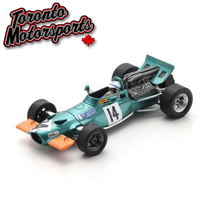 1969 BRM P139 #14 John Surtees - British GP 1:43 Scale by Spark #SPA432343 (S2343)