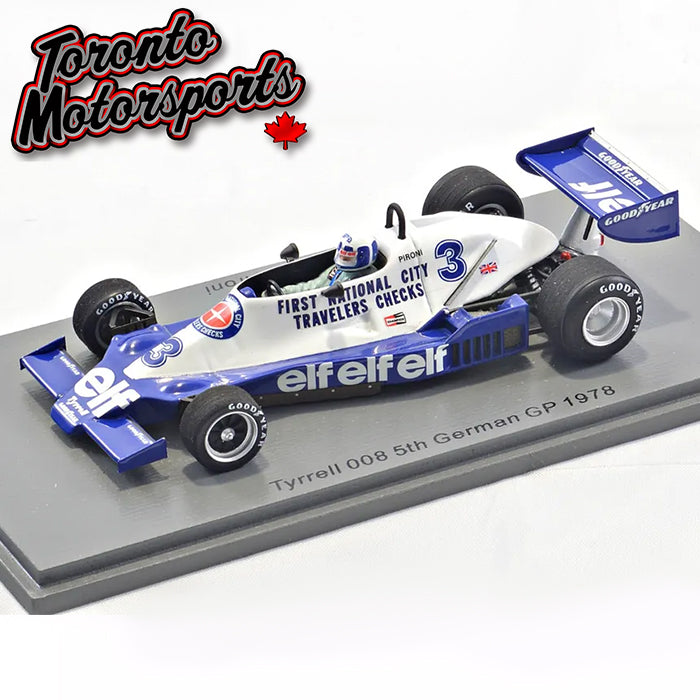.1978 Tyrrell 008 #3 Didier Pironi German GP 1:43 Scale by Spark #SPA437237 (S7237)