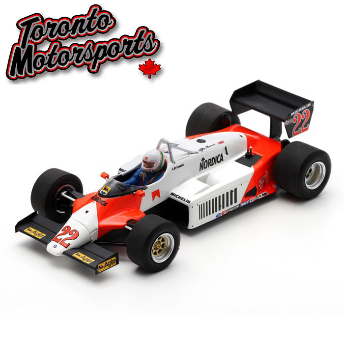 1983 Alfa Romeo 183T #22 Andrea de Cesaris – 2nd German GP 1:43 Scale by Spark #SPA438804 (S8804)