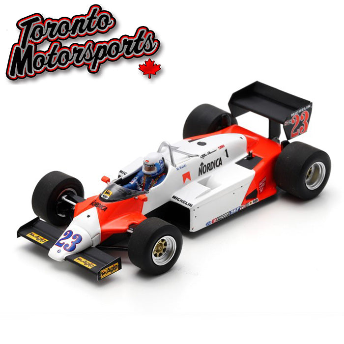 1983 Alfa Romeo 183T #23 Mauro Baldi – Dutch GP 1:43 Scale by Spark #SPA438805 (S8805)