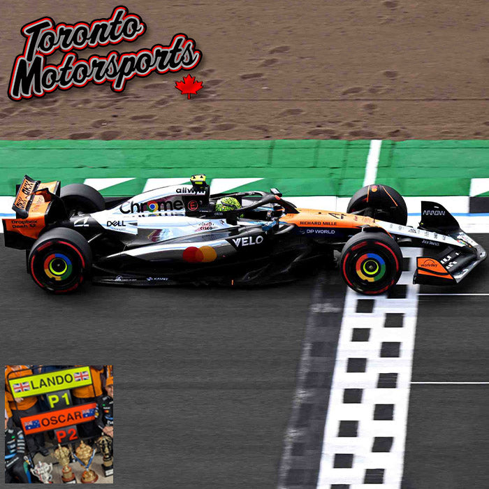 2025 McLaren MCL39 F1 #4 Lando Norris – WINNER British GP *W/ PIT BOARD* 1:18 Scale by Spark #SPA1801010 (18S1010)