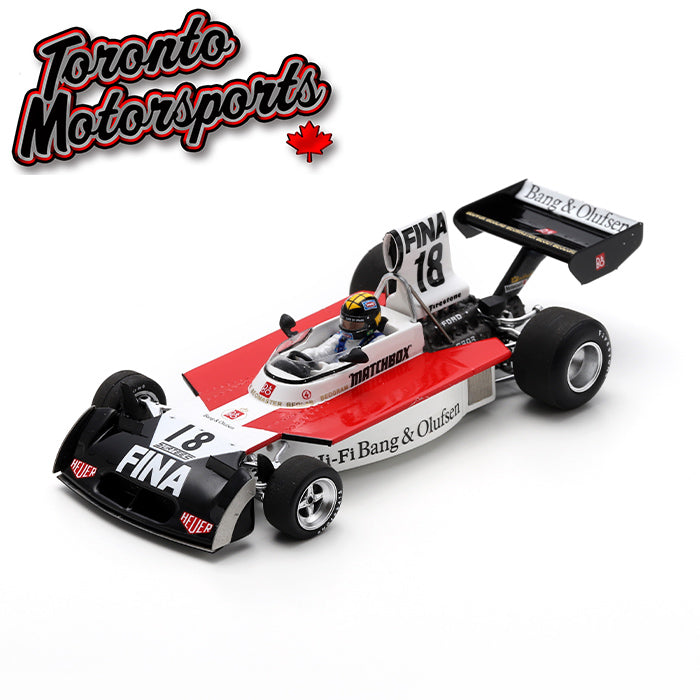 .1974 Surtees TS16 #18 Carlos Pace – Spanish GP 1:43 Scale by Spark #SPA439653 (S9653)