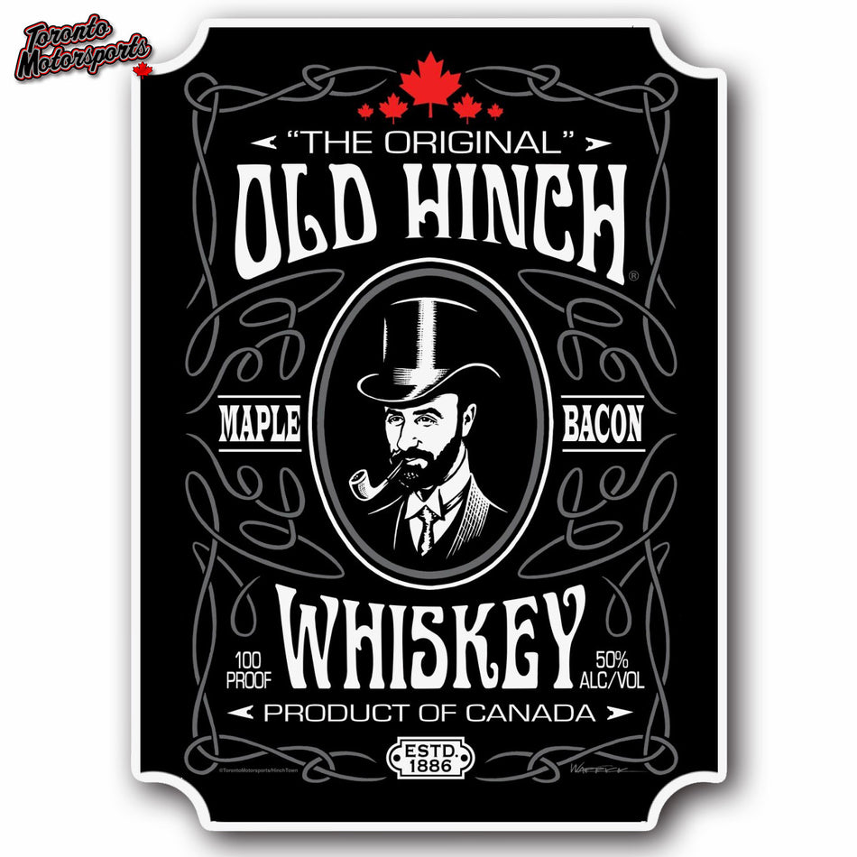 James Hinchcliffe "Old Hinch Whiskey"  Label - Die Cut Vinyl #STICKER-HINCHWHISKEY (105)