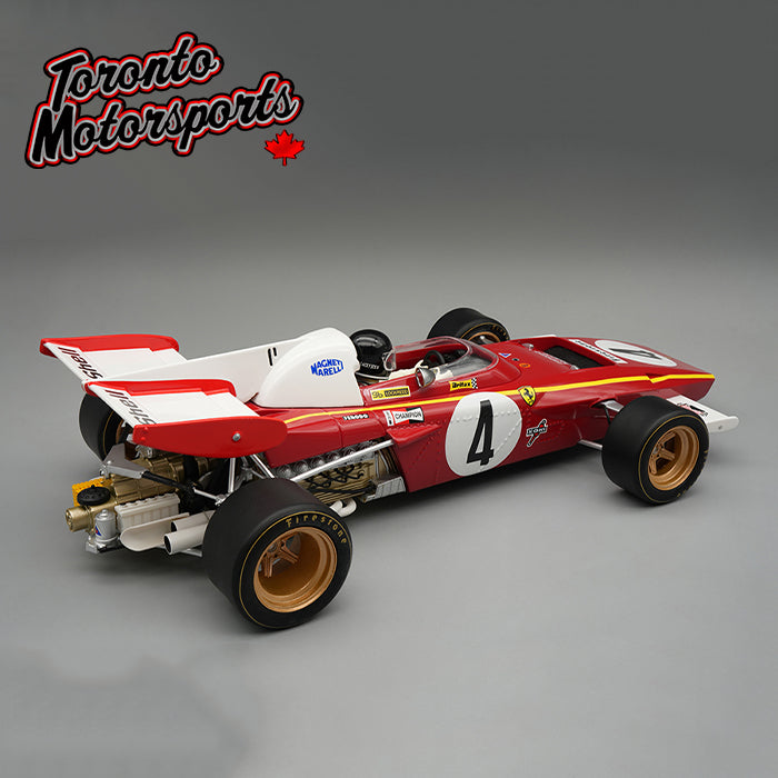 .1971 Ferrari 312 B2 F1 #4 Jacky Ickx (with Driver Figure & Display) - Monaco GP Ltd. Edition 1:18 Scale by Tecnomodel #TMD18-315B