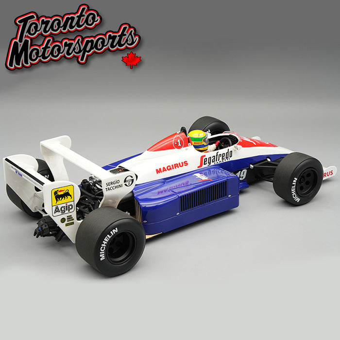 1984 Toleman TG 184 #19 Ayrton Senna - British GP *w/ DISPLAY CASE* Ltd. Edition 1:18 Scale by Tecnomodel #TMD18-441A