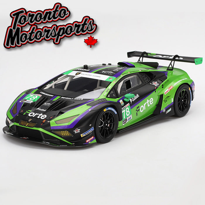 2024 Lamborghini Huracán GT3 EVO2 Forte Racing #78 DeFrancesco/Goikhberg/Mitchell/Spinelli – IMSA Daytona 24 Hrs 1:18 Scale by True Scale Models #TS0578