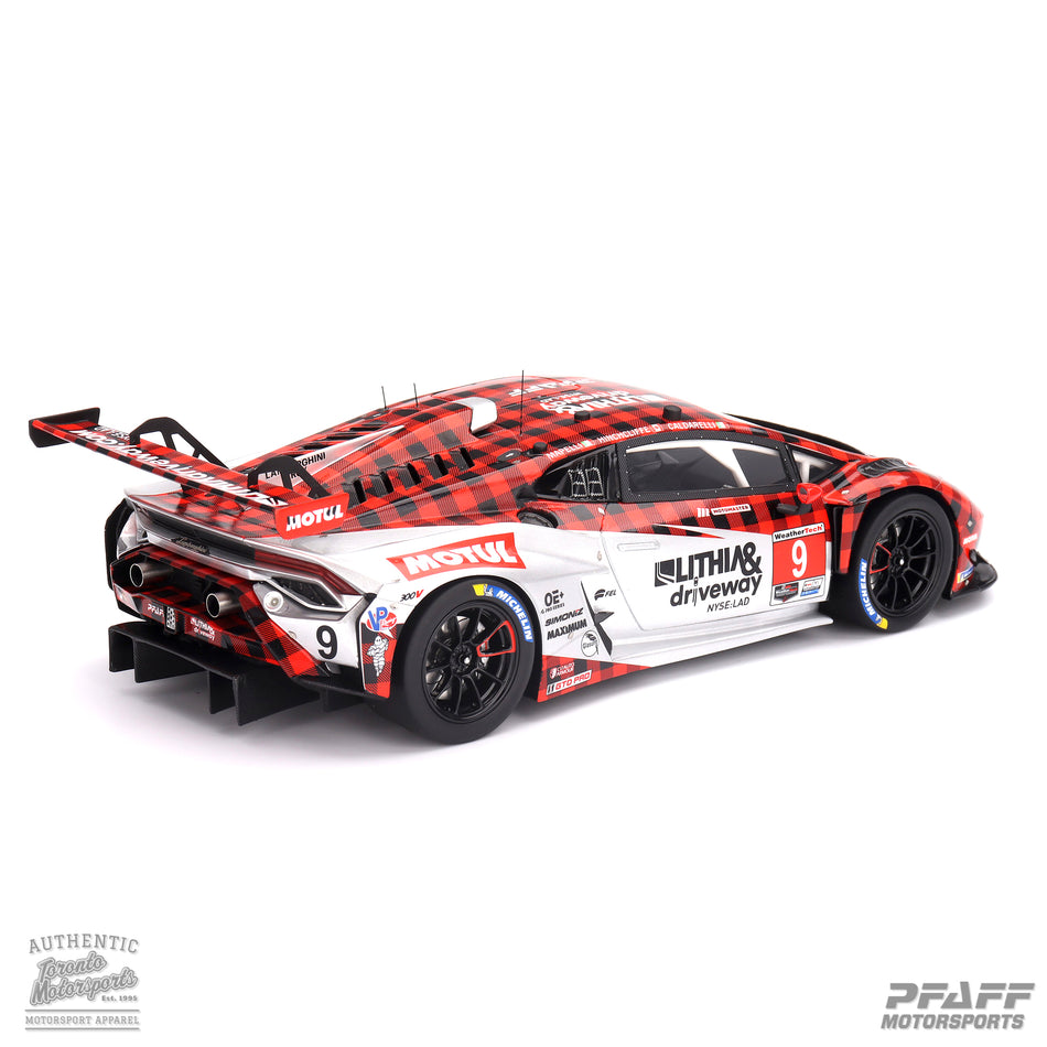 2025 Lamborghini Huracán GT3 Evo 2 Pfaff Motorsports #9 Caldarelli/Hinchcliffe/Mapelli - IMSA Sebring 12H 1:18 Scale by TopSpeed #TS0625 (TS0PFAFF25)