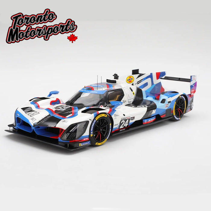 2025 BMW M Hybrid V8 Team RLL #24 Eng/Magnussen/Marciello/Vanthoor - IMSA Sebring 12hr - 1:18 Scale by TopSpeed #TS0666