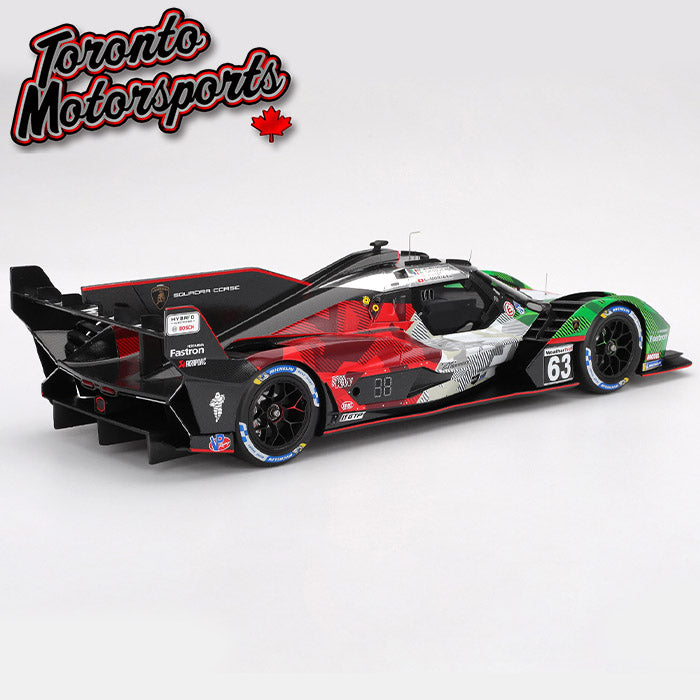 2025 Lamborghini SC63 Automobili Lamborghini Squadra Corse #63 Bortolotti/Grosjean/Kvyat/Mortara- IMSA Daytona 24 Hrs - 1:18 Scale by TopSpeed #TS0683