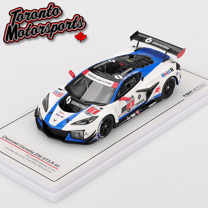 2025 Chevrolet Corvette Z06 GT3.R #3 García/Juncadella/Sims 12 HRS of  Sebring 1:43 Scale by True Scale Models #TSM430881