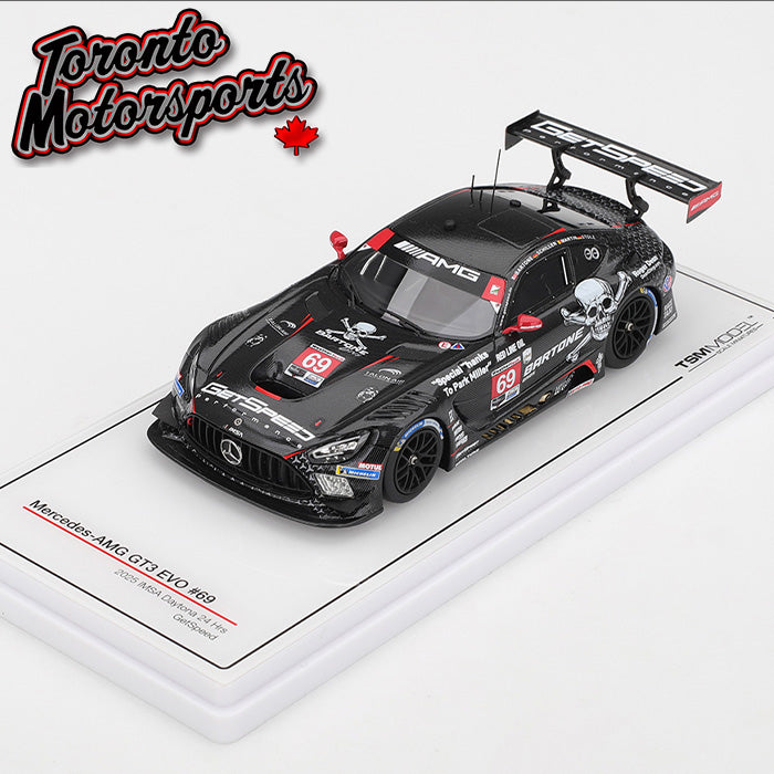 2025 Mercedes-AMG GT3 EVO GetSpeed #69 Bartone/Martin/Schiller/Stolz – IMSA Daytona 24 Hrs. 1:43 Scale by TSM #TSM430890