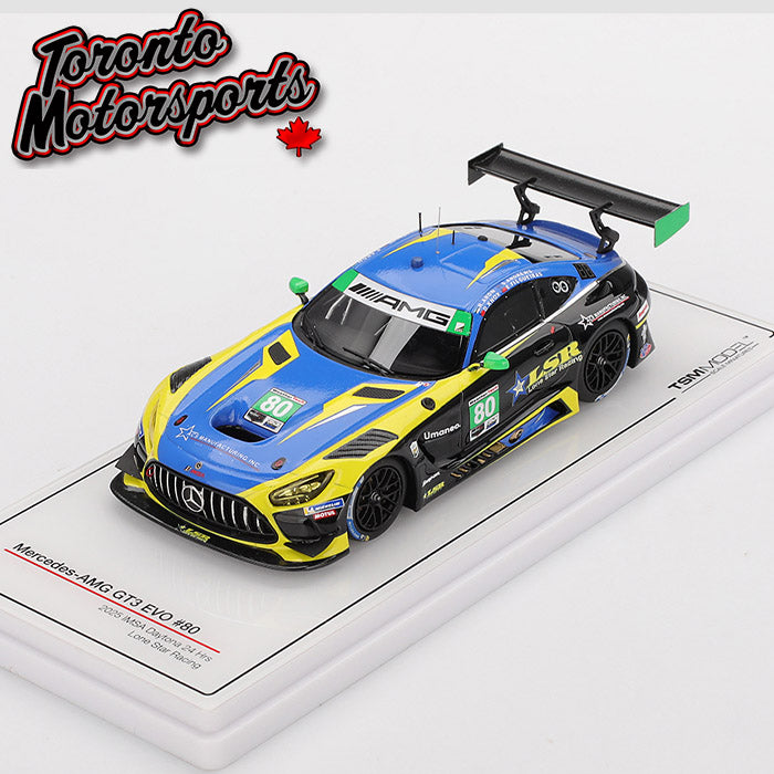 2025 Mercedes-AMG GT3 EVO Lone Star Racing #80 Andrews/Aron/Filgueiras/Knox  – IMSA Daytona 24 Hrs 1:43 Scale by True Scale Models #TSM430902