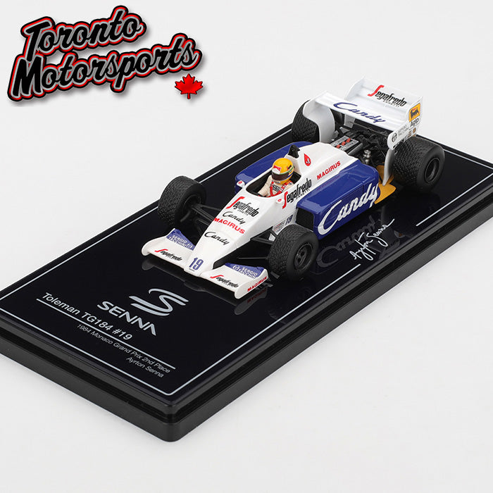 1984 Toleman TG 184 #19 Ayrton Senna - 2nd Monaco GP 1:43 Scale by True Scale Models #TSM430909