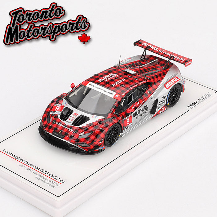 2025 Lamborghini Huracán GT3 Evo 2 Pfaff Motorsports #9 Caldarelli/Hinchcliffe/Mapelli - IMSA GT Pro 1:43 Scale by TSM #TSM430911 (TSM430PFAFF25)