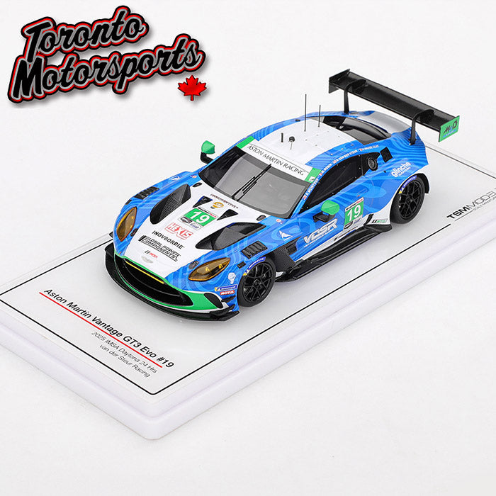 2025 Aston Martin Vantage GT3 Evo van der Steur Racing #25 Hasse-Clot/McIntosh/Robin/van der Steur - IMSA Daytona 24hr 1:43 Scale by TSM #TSM430920