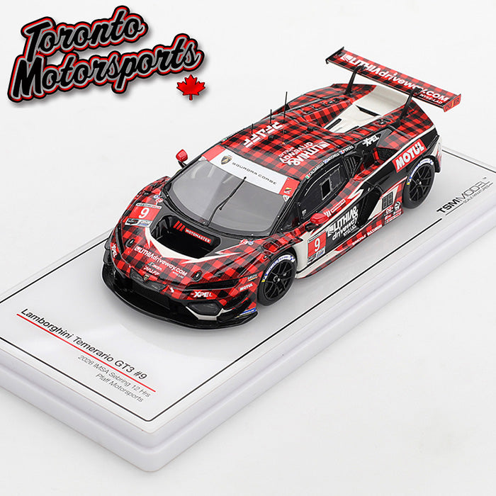 2026 Lamborghini Temerario GT3 Pfaff Motorsports #9 Caldarelli/Mitchell/Bortolotti/Hinchcliffe/Perera - IMSA Sebring 12 Hrs 1:43 Scale by TSM #TSM430926
