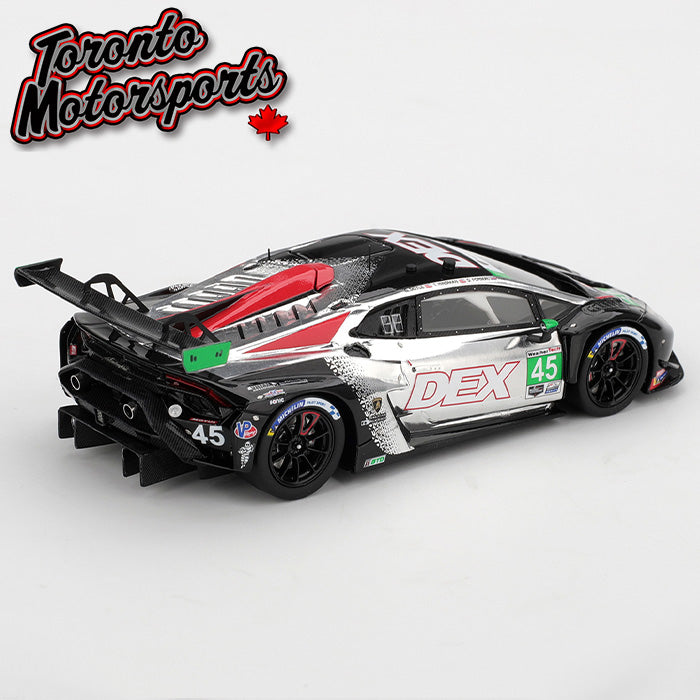 2025 Lamborghini Huracan GT3 EVO2 DEX WTR #45 Formal/Hindman – WINNER GTD CLASS IMSA Chevrolet Grand Prix 1:43 Scale by TSM #TSM430929