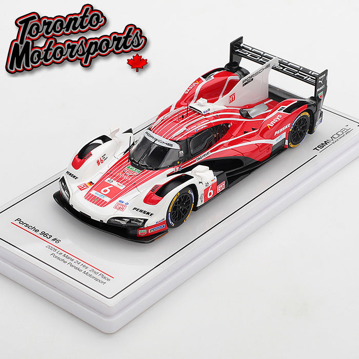 2025 Porsche 963 PORSCHE PENSKE MOTORSPORT #6 Estre/Vanthoor/Campbell – 2nd 24HR Le Mans 1:43 Scale by TSM #TSM430944