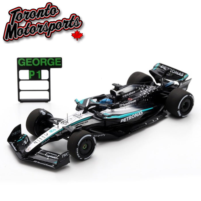 2025 Mercedes-AMG Petronas W16 F1 #63 George Russell - WINNER Canadian GP *W/ PIT BOARD* 1:43 Scale by Spark #SPA439616 (S9616)