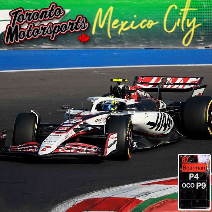 2025 Haas VF-25 MoneyGram #87 Oliver Bearman – 4th Mexican GP *w/PIT BOARD* 1:43 Scale by Spark #S9676