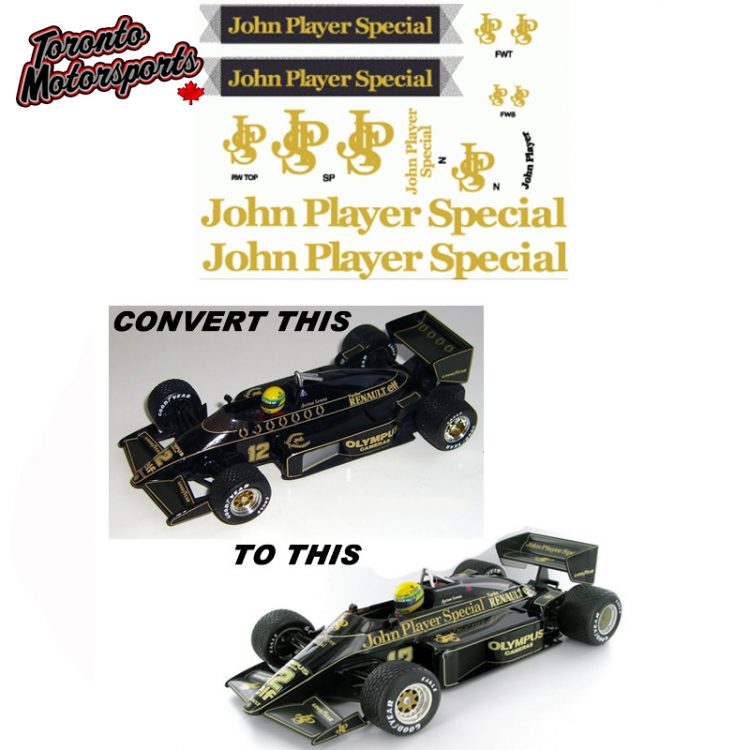 JOHN PLAYER SPECIAL Vinyl Decals Sticker SMALL Size Lotus Senna F1 JPS 2318-0619 