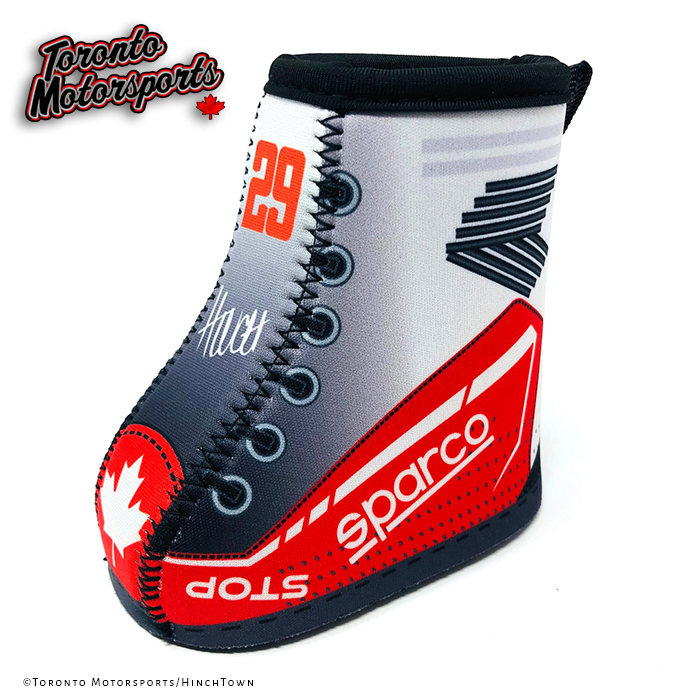 James Hinchcliffe Neoprene Boot Drink Koozie – “STOP” - Toronto Motorsports